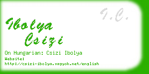 ibolya csizi business card